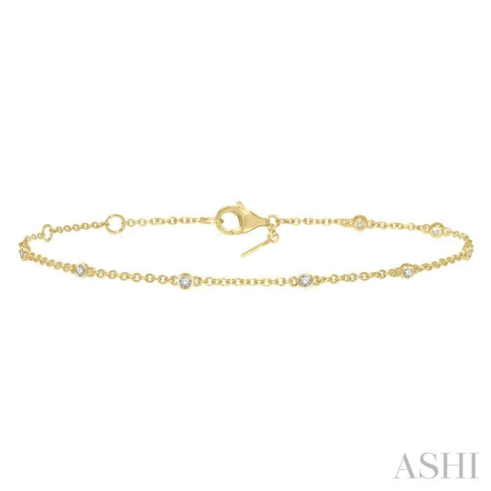 Diamond Station Chain Bracelet