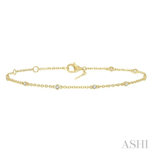 Diamond Station Chain Bracelet
