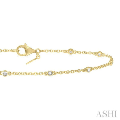Diamond Station Chain Bracelet