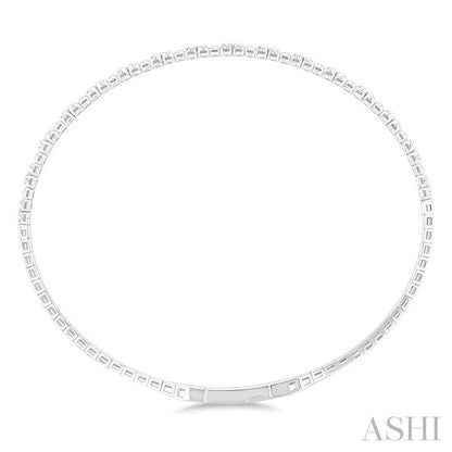 Diamond Halfway Bezel Bubble Flex Bangle