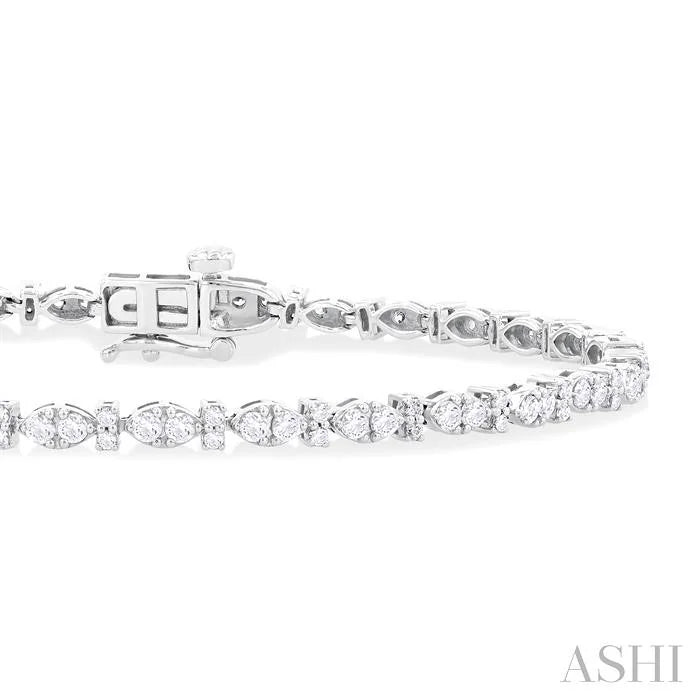 Marquise Shape Diamond Tennis Bracelet