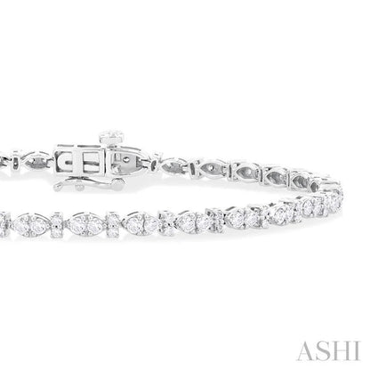 Marquise Shape Diamond Tennis Bracelet