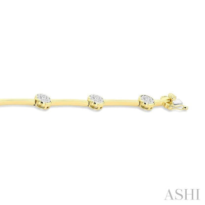 Round Shape Bar Link Lovebright Diamond Bracelet