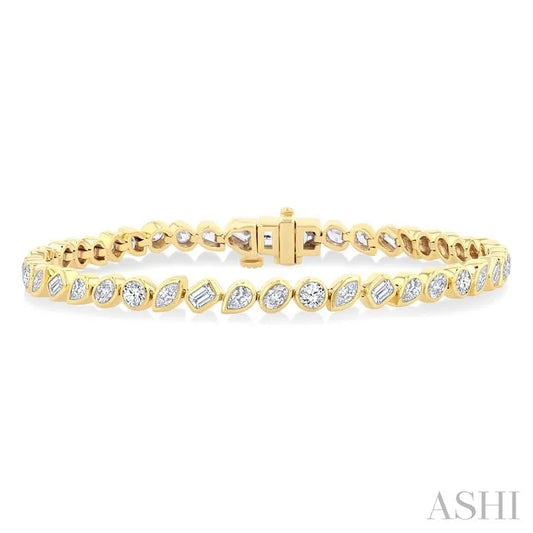 Mixed Shape Diamond Fashion Bracelet