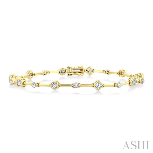 Mixed Shape Diamond Bracelet