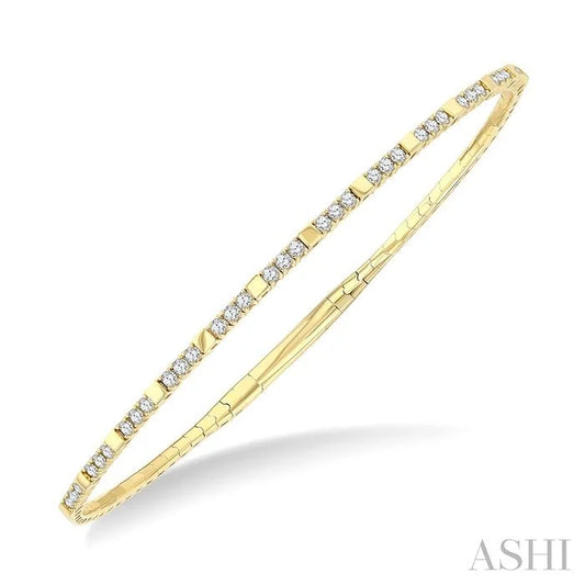 Diamond Halfway Square Flex Bangle