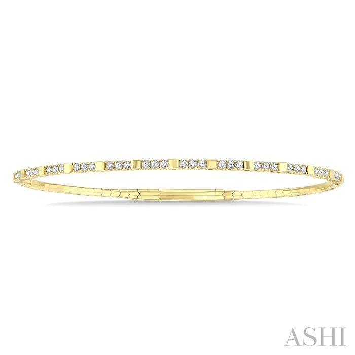 Diamond Halfway Square Flex Bangle