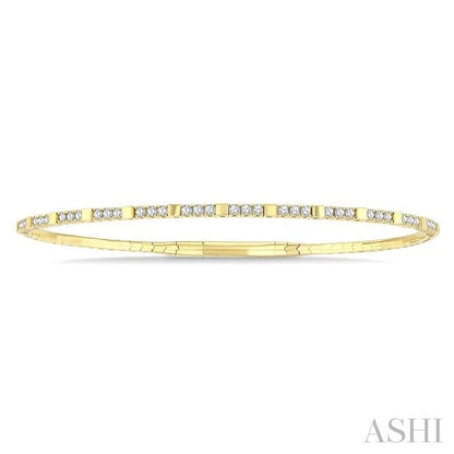 Diamond Halfway Square Flex Bangle