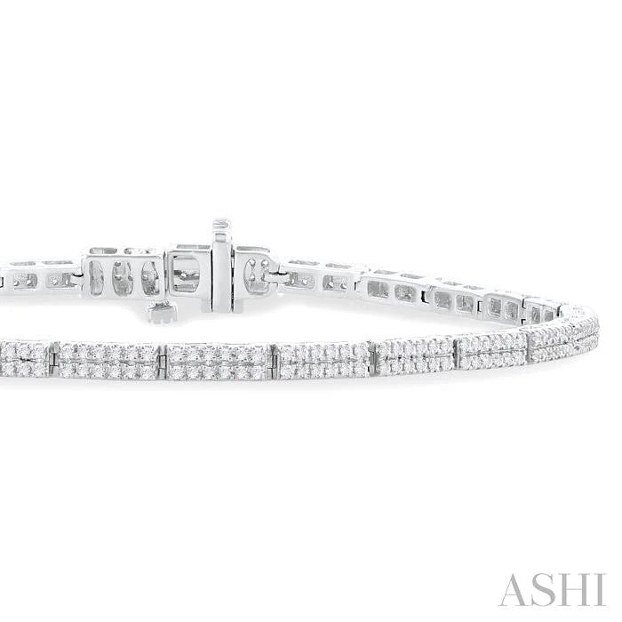Double Row Diamond Tennis Bracelet