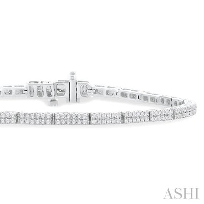 Double Row Diamond Tennis Bracelet
