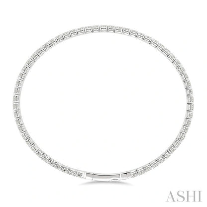 Diamond Halfway Straight Flex Bangle
