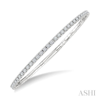 Diamond Halfway Straight Flex Bangle