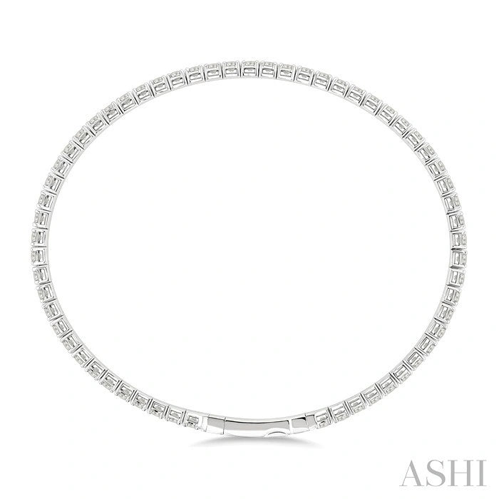 Diamond Halfway Straight Flex Bangle