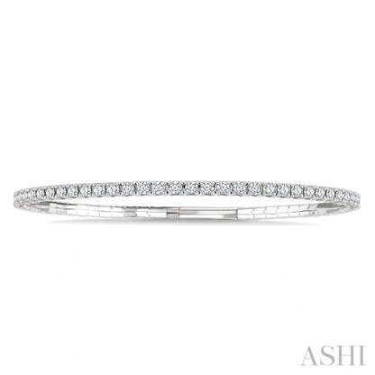Diamond Halfway Straight Flex Bangle
