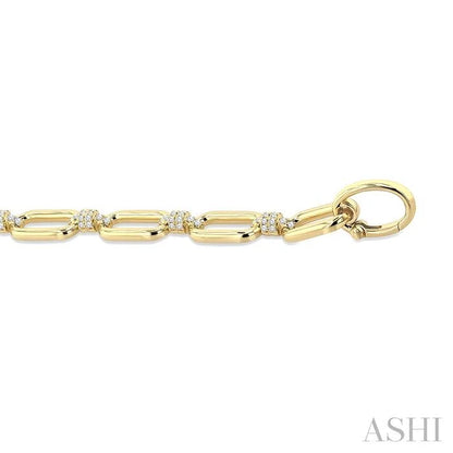 Aeris Gold Paperclip Diamond Fashion Bracelet