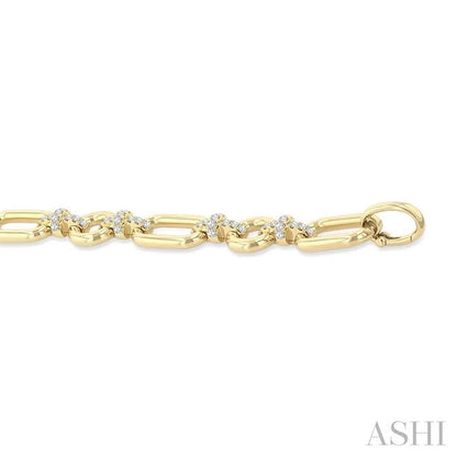 Aeris Gold Bold Link Diamond Fashion Bracelet