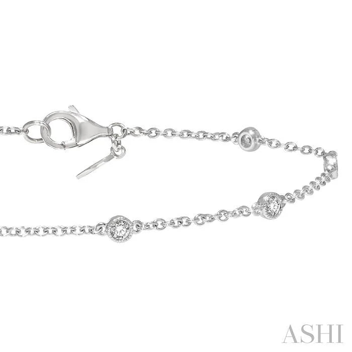 Diamond Station Chain Bracelet