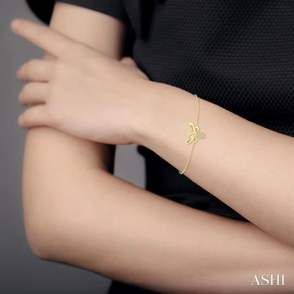 Bumble Bee Petite Diamond Fashion Chain Bracelet