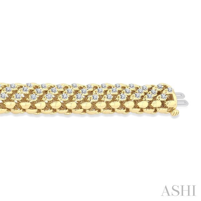Bold Weave Diamond Fashion Bracelet