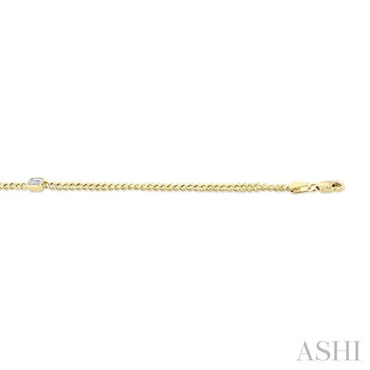 Emerald Shape Curb Diamond Fashion Bracelet