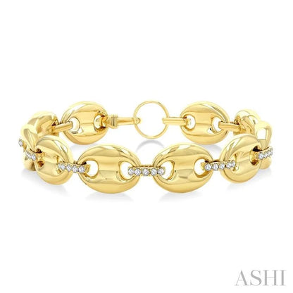 Aeris Gold Bold Mariner Link Diamond Fashion Bracelet