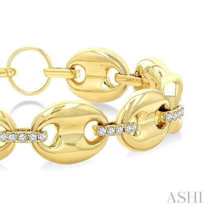 Aeris Gold Bold Mariner Link Diamond Fashion Bracelet
