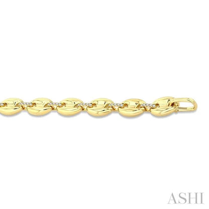 Aeris Gold Bold Mariner Link Diamond Fashion Bracelet