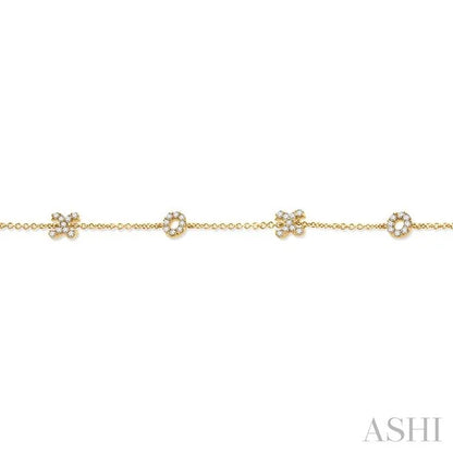 X & O Diamond Station Chain Bracelet