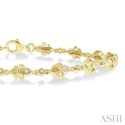 Fleur De Lis Diamond Bracelet
