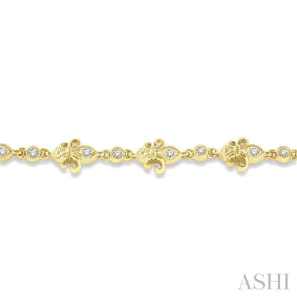 Fleur De Lis Diamond Bracelet