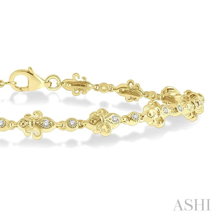 Fleur De Lis Diamond Bracelet