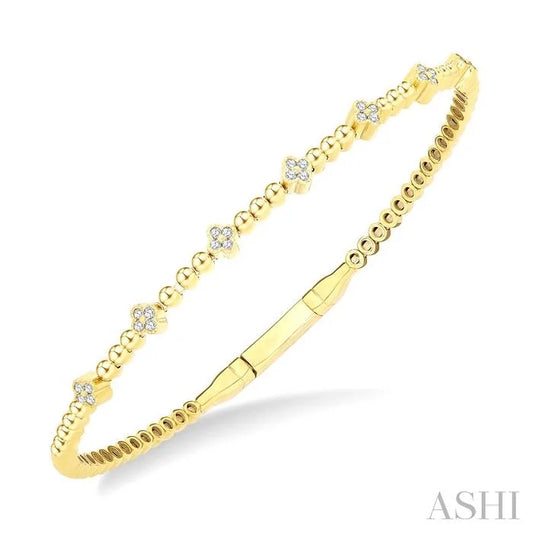 Bead Bijoux Clover Diamond Fashion Flex Bangle