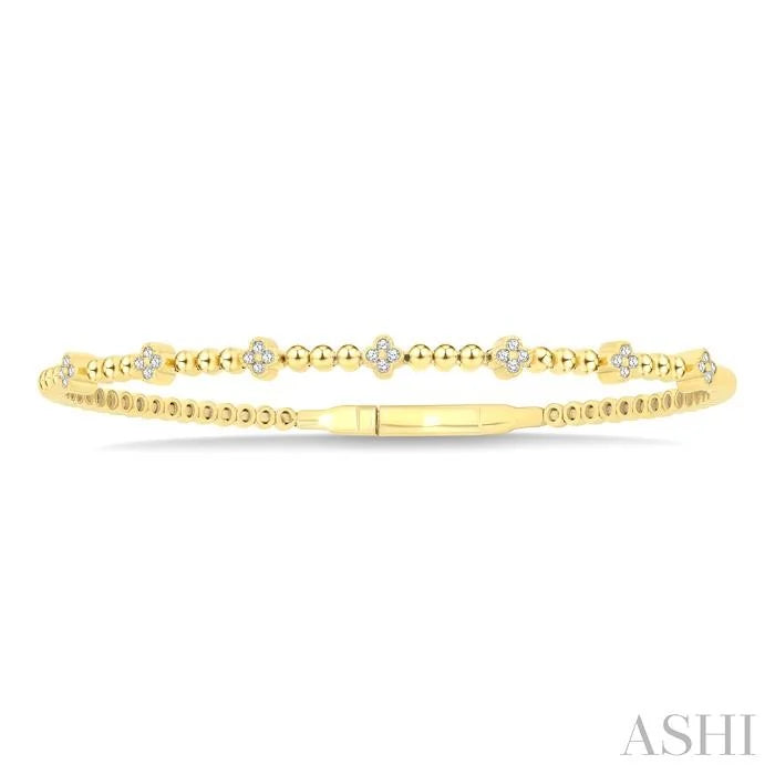 Bead Bijoux Clover Diamond Fashion Flex Bangle