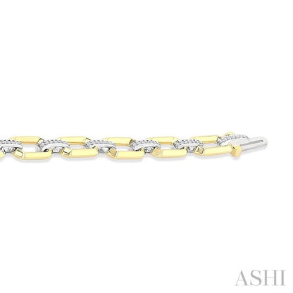 Bold Octagon Shape Link Diamond Fashion Bracelet