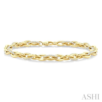 Marquise Shape Open Link Diamond Bracelet