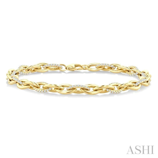 Marquise Shape Open Link Diamond Bracelet