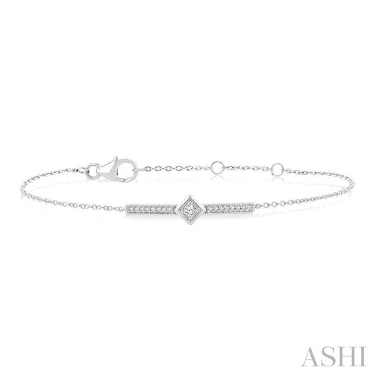 Bar Diamond Fashion Chain Bracelet