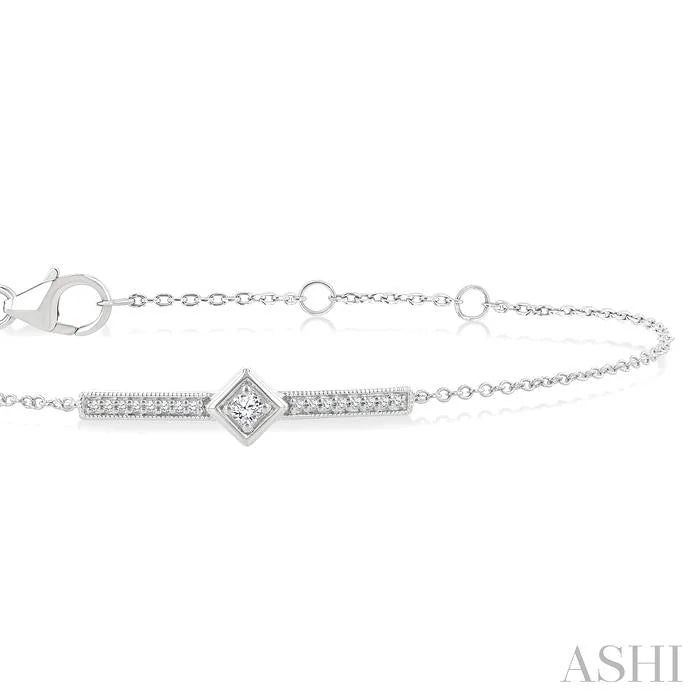 Bar Diamond Fashion Chain Bracelet