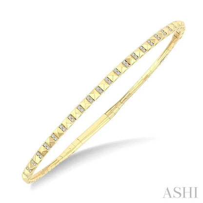 Pyramid Diamond Flex Bangle