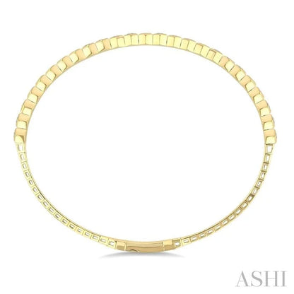 Hexagon Shape Diamond Straight Flex Bangle