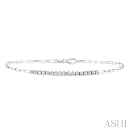 Paperclip Diamond Fashion Chain Bracelet