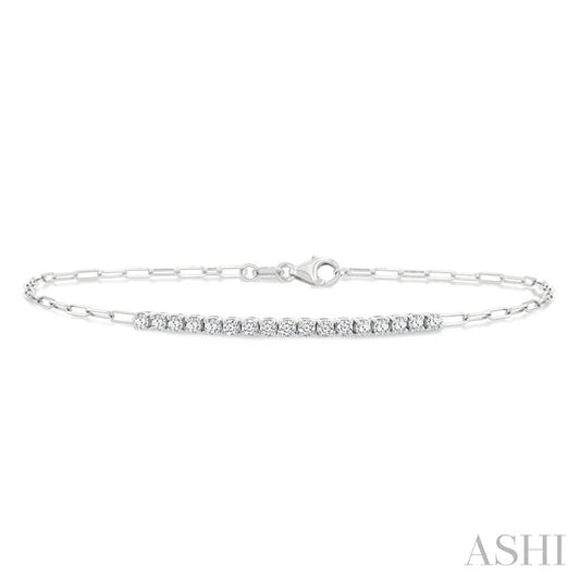 Paperclip Diamond Fashion Chain Bracelet