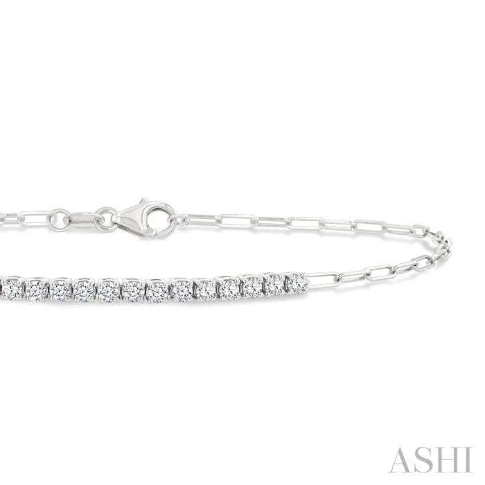 Paperclip Diamond Fashion Chain Bracelet