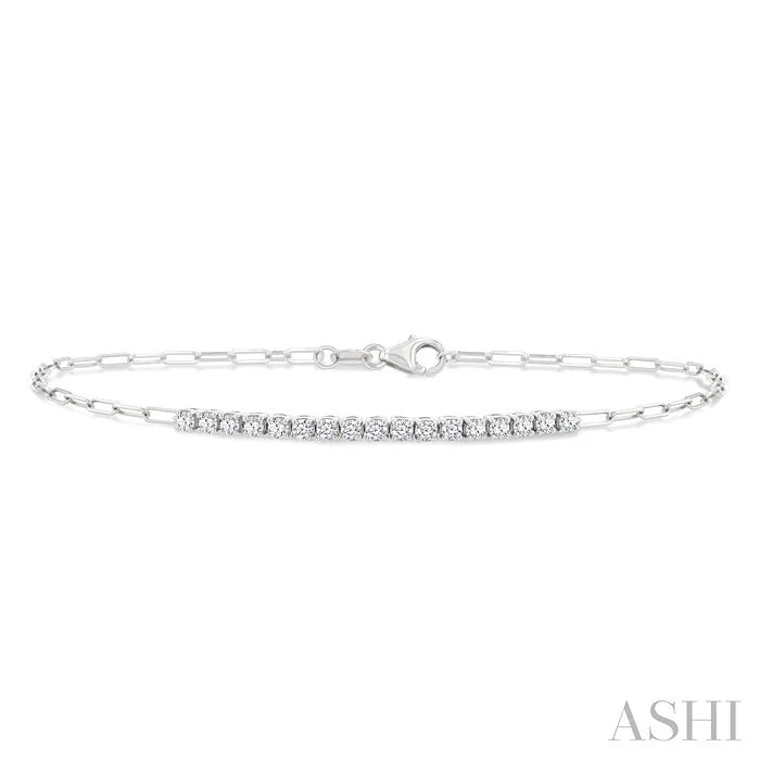 Paperclip Diamond Fashion Chain Bracelet