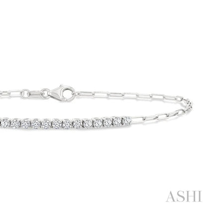 Paperclip Diamond Fashion Chain Bracelet