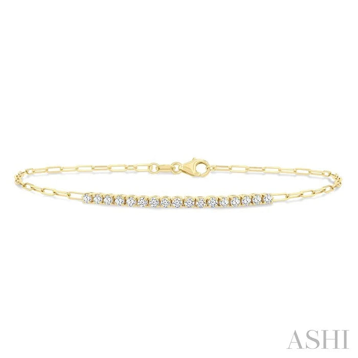 Paperclip Diamond Fashion Chain Bracelet