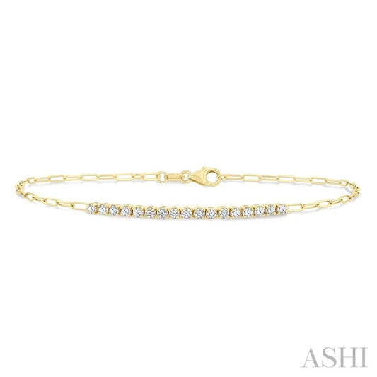 Paperclip Diamond Fashion Chain Bracelet