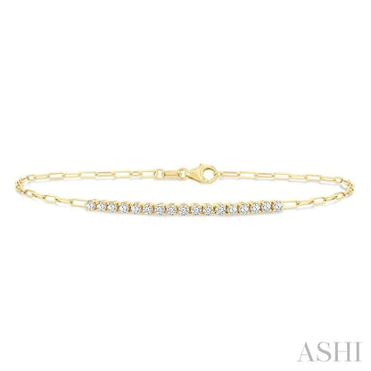 Paperclip Diamond Fashion Chain Bracelet