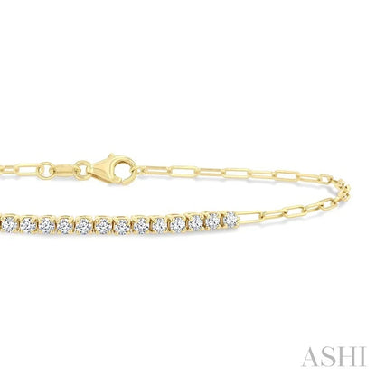Paperclip Diamond Fashion Chain Bracelet