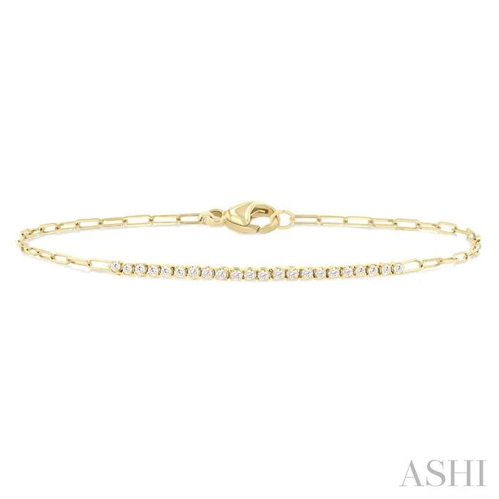 Paperclip Diamond Fashion Chain Bracelet